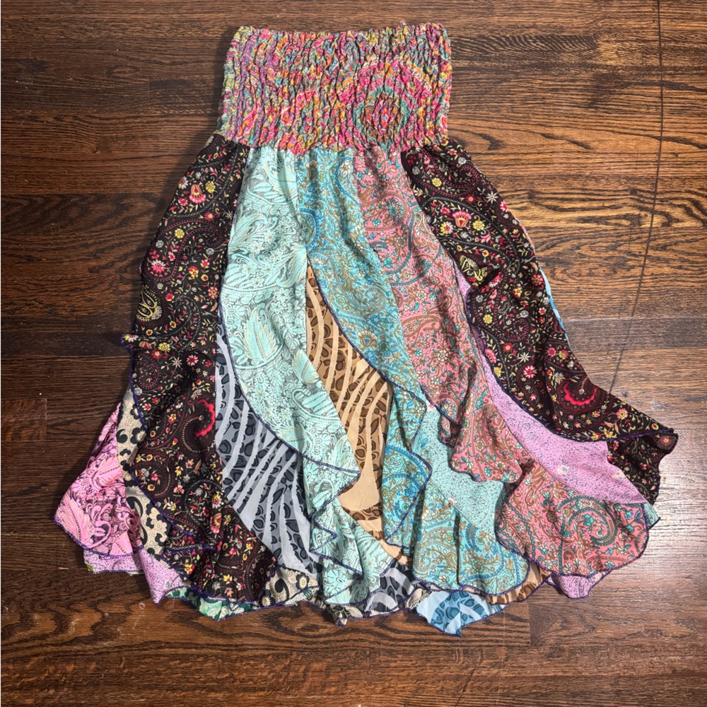 Colorful Paisley Ruffle Skirt - Picture 4 of 8